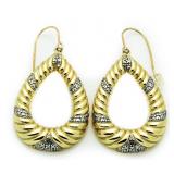 XL Diamond Accent Pear Earings