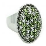 XL Peridot & White Topaz Cocktail Ring