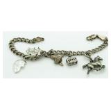 Vintage Sterling Silver Charm Bracelet