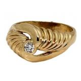 14kt Gold Briliant Diamond Solitaire Ring