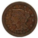1848 Braided Hair Large Cent