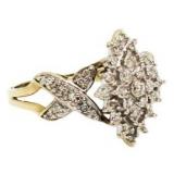 10kt Gold 1/2 ct Diamond Cocktail Ring