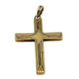 10kt Gold Large Cross Pendant