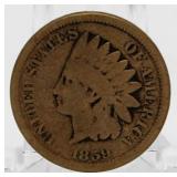 1859 Copper Nickel Indian Head Cent *1st Year