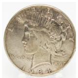 1934-S Peace Silver Dollar *Key Date