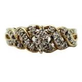 10kt Gold Fancy Marquise Diamond Dinner Ring