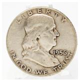 1956 Type 2 Franklin Silver Half Dollar