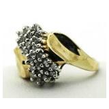 10kt Gold Brilliant 1/2 ct Diamond Waterfall Ring