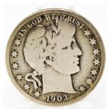 1903-S Barber Silver Half Dollar
