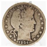 1904-O Barber Silver Half Dollar