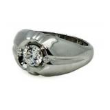Round Cut 1.30 ct White Topaz XL Ring