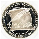 1987 US Constitution Silver Dollar