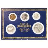 1934 Year To Remember Silver Set