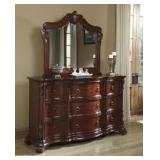Ashley b698 Cherry Dresser & Mirror