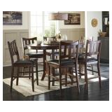 Ashley D574 - 7 pc Bar Table & 6 Bar Stools