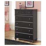 Ashley B150-47 Black Highboy Chest