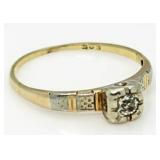 14kt Gold Round Brilliant Diamond Solitaire Ring