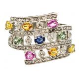 14kt Gold Genuine Gemstone & Diamond Ring