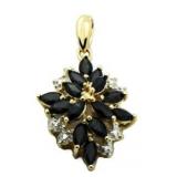 Genuine 2.25 ct Sapphire & Diamond Pendant