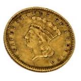 1857 Type 3 Liberty $1 Gold Piece *Better Date