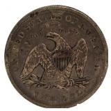RARE 1872 "Motto" Seated Liberty Silver Dollar