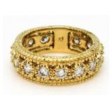 Gorgeous 3.50 ct White Topaz Eternity Band