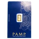 PAMP 999.9 Pure Gold 1 Gram Bar