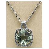 Genuine Green Amethyst Pendant
