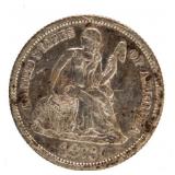 1876 Seated Liberty Silver Dime