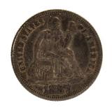 1887 Seated Liberty Silver Dime