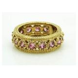Beautiful 3.50 ct Pink Sapphire Eternity Band
