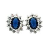Princess Diana Style 2.30 ct Sapphire Earrings