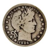 1906 Barber Silver Half Dollar