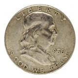 1956 Type 1 Franklin Silver Half Dollar