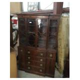 Mahogany Mid Century China Cabinet w