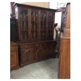 Solid Cherry Step Back China Cabinet