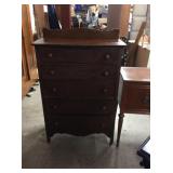 Antique Oak Highboy Chest