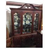 Cherry Breakfront China Cabinet