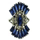 Elegant 4.25 ct Sapphire Dinner Ring