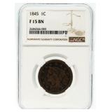 1845 F15 Brn Braided Hair Large Cent