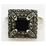 Princess Cut Macrasite Dinner Ring