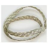 Braided 18" Sterling Silver Designer Necklace