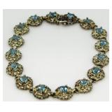 Stunning 4.00 ct  Aquamarine Tennis Bracelet