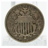 1866 "Rays" Shield Nickel *Nice
