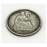 1872 Seated Liberty Silver Half DIme *Better