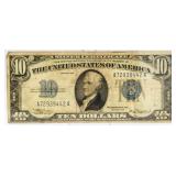 Series 1934 Blue Seal $10 Silver Certificate Note