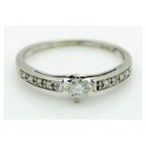 10kt Gold Diamond Solitaire Ring