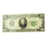 1928.B Green Seal $20 Federal Reserve Note