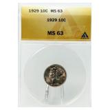 1929 MS63 Mercury Silver Dime