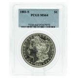 1881-S MS64 Morgan Silver Dollar